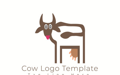 Modèle de logo de vache