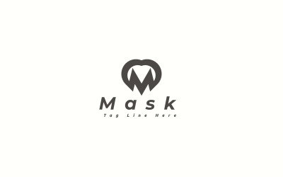 Modelo de logotipo de máscara