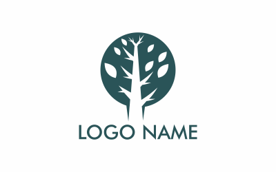 Plantilla de logotipo de árbol verde