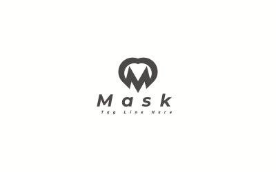 Шаблон логотипа маски