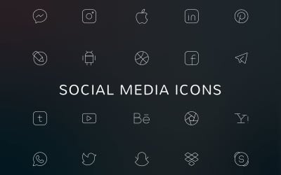 Symbolsatz für soziale Medien