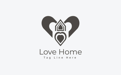 Láska domů Logo šablona