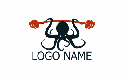 Modèle de logo Squid Fitness