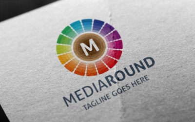 Media Round (Letter M) Logo Template