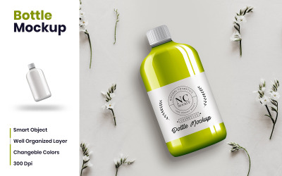 Flaskprodukt mockup