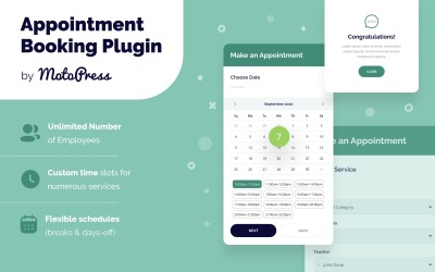 Plug-in WordPress de reserva de compromisso