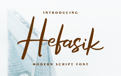 Hefasik | Modern cursief lettertype