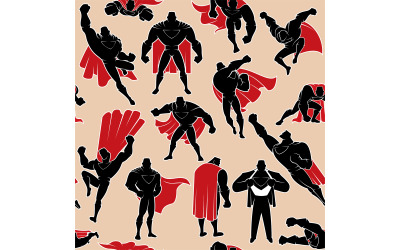 Superbohater w akcji wzór - ilustracja