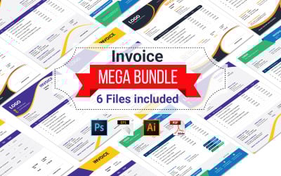 6 Számla sablon Vector Design - Vállalati-azonosság sablon