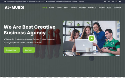 Al-Mubdi - modelo de site multiuso