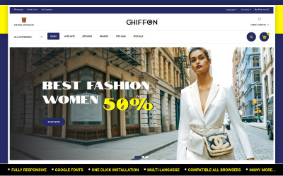 Responsywny szablon OpenCart Chiffon - Fashion Store #151866