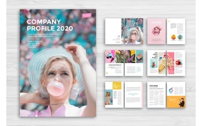 Firmenprofil Sommerthema - Vorlage für Corporate Identity