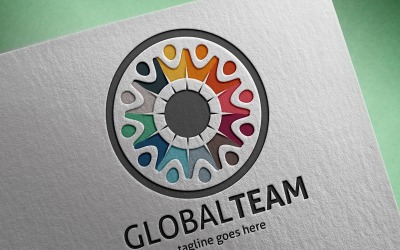Globální tým Logo šablona