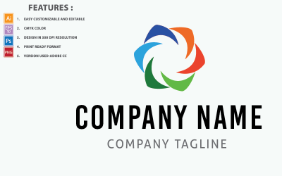 Kolorowe kreatywne oprogramowanie firmy wektor wzór Logo szablon