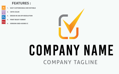 Segno di spunta IT Company Vector Design Logo modello