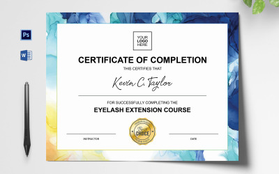 Abstract Colorful Certificate Template