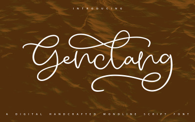 Genclang | Police cursive Monoline fabriquée à la main