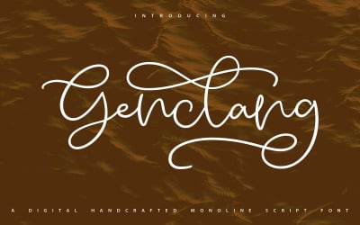 Genclang |手工制作的Monoline草书字体