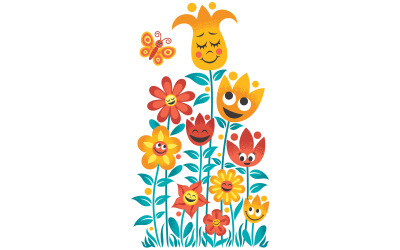 Liten trädgård - illustration