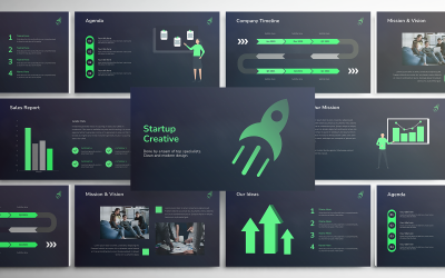 Premium Startup Creative Pitch Deck Google Slides #152098
