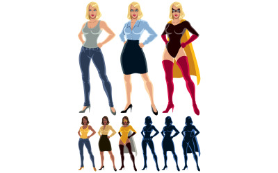 Transformacja superbohatera - ilustracja