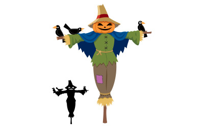 Fågelskrämma - Illustration