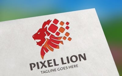 Pixel Lion Logo Template
