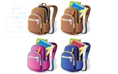 School Backpack - Illustration