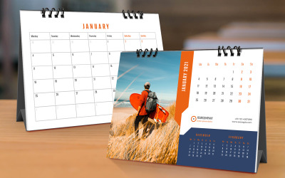 Calendario da tavolo 2021 Agenda mensile 26 pagine