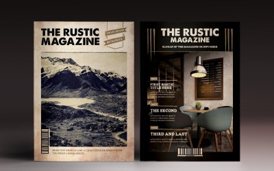 Den rustika tidskriftsmallen