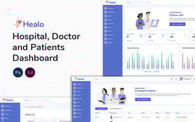 Healo Medical Dashboard UI Öğeleri