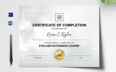 Modello di certificato creativo