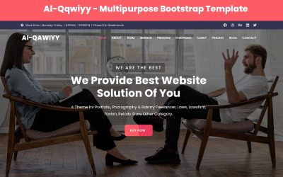 Qawiyy - багатоцільовий шаблон цільової сторінки HTML5
