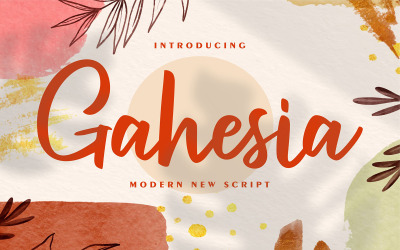 Gahesia | Nova fonte cursiva moderna