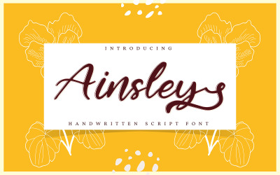 Ainsley | Fuente cursiva manuscrita