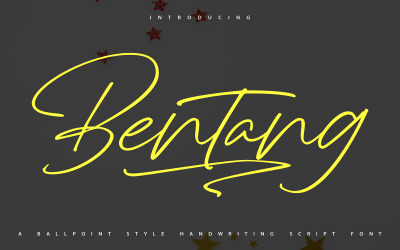 Bentang | Kézírás Kurzív betűtípus