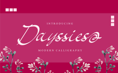 Dayssies | Fonte de caligrafia moderna