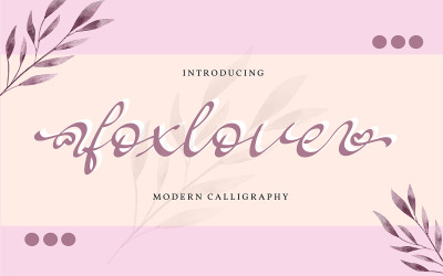 Foxlove | Fonte de caligrafia moderna
