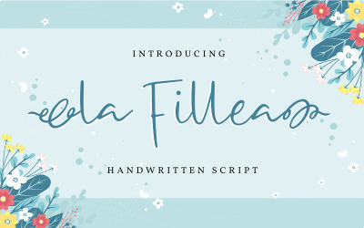 La Fillea | Handskrivet kursivt teckensnitt