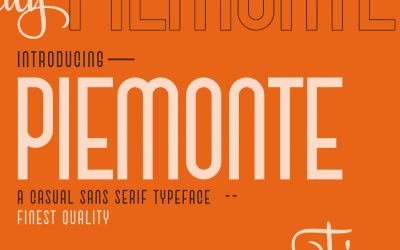 Piemonte - Carattere casuale Sans Serif