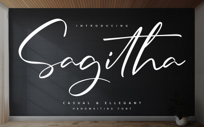 Sagitha | Casual &amp;amp; Elegant handstil teckensnitt