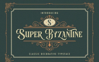 Super Byzantine - dekorativt teckensnitt