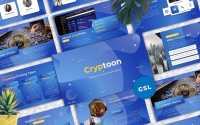 Cryptoon - Cryptocurrency Google Slides