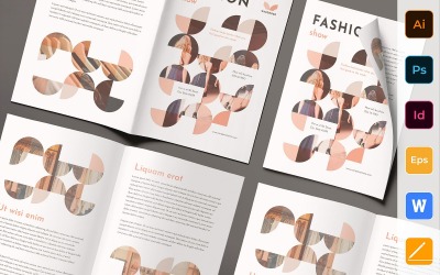 Modewinkel brochure tweevoudig - huisstijl sjabloon