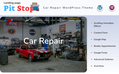 Template WordPress Responsive #152641 "Pit Stop - Car Repair Landing page"