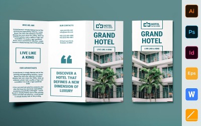 Brochure Hotel Trifold - Modello di identità aziendale