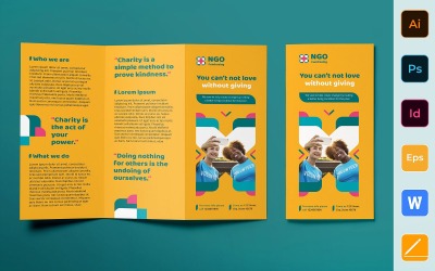 Brochure ONG à trois volets - Modèle d&amp;#39;identité d&amp;#39;entreprise