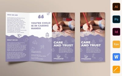 Brochure scuola materna Trifold - Modello di identità aziendale