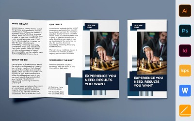 Brožura právnické firmy trojí - šablona Corporate Identity