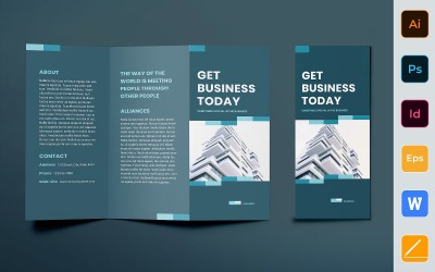 Business Networking-Broschüre Trifold - Vorlage für Corporate Identity